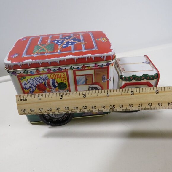 Snow Cone Food Truck Metal Tin ROLLING WHEELS Like New Blizzard Buster - Picture 11 of 11